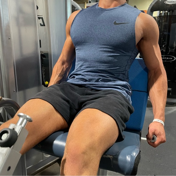 NIKE PRO MEN TEAM UNIFORM TANK TOP SHIRT SLEEVELESS BV5629 DRI FIT SLIM ATHLETE - Picture 7 of 16